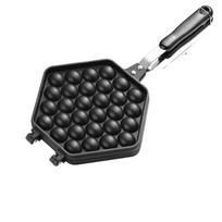Electric Non-stick Egg Waffle Maker - Universal Flat Pan for Cookie & Egg Waffles Hong Kong Style Egg Waffle Pan black