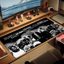 Rappers Color Mouse Pad Large Gaming Table Cushion Non-slip Laptop Tablet Big Mousepad XXL Mat Mini PC Playmat With Lock edge 30cmx60cm(11.8x23.6inch) brown