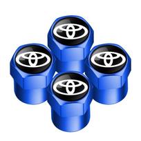 4Pcs/set Alloy Car Tire Valve Stem Air Caps Anti-theft Airtight Cover For Toyota Camry CCSU2 Yaris Hilux Prius Avensis Auris Corolla