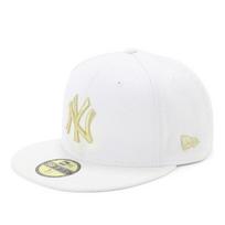 New Era Cap MLB New York Yankees NY White/Gold 7 1/4 5950 NEYYAN WHT MT GLD 25J 58.0 cm beige