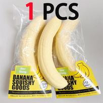 New Squishy Simulated Pulp Banana Squeeze Toy Soft Stress Relief Slow Rising Sensory Fidget For Anxiety Gifts For Kids Adults