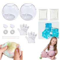 Creative Diy Squishy Ball Craft Kit Includes Multiple Filling Materials Like Clay Glitter Sequins Foam Particles For Diy Gifts