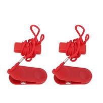 2pcs Running Machine Safety Key Treadmill Magnetic Security Switch Fitness Replacement 14x35mm 0.5x1.4in red
