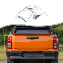 For Mitsubishi L200 Triton 2024-2026 ABS Car Forward Rear Headlight Taillight Frame Cover Decorative Car Accessories Rear Silver black