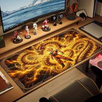 Goku Anime Color Mouse Pad Large Gaming Table Cushion Non-slip Laptop Tablet Big Mousepad XXL Mat Mini PC Playmat With Lock edge 30cmx60cm(11.8x23.6inch) orange