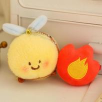 Lovable Thegreenparty Bee Plush Keychain Soft And Squishy Stuffed Animal Ornament For Bags And Keys Fire 8cm