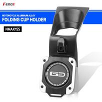 FOR YAMAHA NMAX155 NMAX -2025 Moto Special Bracket With Stand Aluminum Beverage Bottom Cup Holder Water Cup + Storage Hook 2020-2024 White black