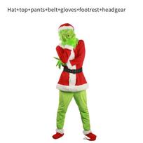 Helovino ir Kalėdų Grinčo pavogtas Kristaus Cosplay Kostiumo Aksesuarų Rinkinys Helovinui Suaugusiems Fantazijos Renginiui L red