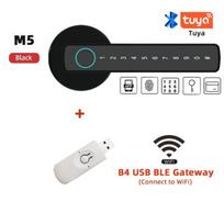 RAYKUBE Tuya BLE pirštų atspaudų durų užraktas su slaptažodžiu, IC kortele, programėlės atrakintu - M5-B ir Gateway