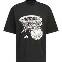 Adidas Basketball Ss25 Hot Shot T-Shirt Unisex Tops KD4293 L gray