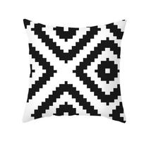 Šiaurietiško stiliaus pagalvės užvalkalas Juodi ir balti raidės Persiko spalvos aksominis pagalvės užvalkalas Sofos pagalvės užvalkalas 45 * 45Cm (without pillow core) white