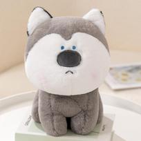 1pc 18cm/28cm Lovely Shiba Inu Dog Plush Toys Husky Puppy Teddy Dolls Stuffed Soft Animal For Kids Baby Birthday Gifts 18cm pilka