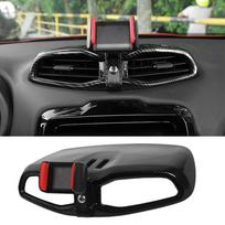 Car Central Air Vent Mobile Phone Holder Stand GPS Bracket Mount for Jeep Renegade 2015-2022 Auto Interior Mouldings Accessories Carbon Fiber black