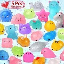 50-5 vnt Kawaii Squishies Mochi Anima Squishy žaislai vaikams Antistresiniai kamuoliukai suspaudžiami vakarėliui, skirti įtampą mažinantiems žaislams gimtadienio proga blue