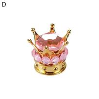 Valve Cap Crown Shape Fine Workmanship Handmade Rhinestone Tire Stem Cap for Car D brown