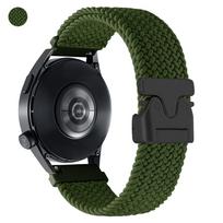 Skirta Huami AMAZFIT BALANCE 2/Active 2 Nailono pintas laikrodžio dirželis Skirta AMAZFIT BIP 6 5 GTR/GTS 2e 2 3 4 Elastingas apyrankės 20/22mm dirželis 1Pcs 22mm armijos žalia spalva