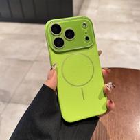 For  Litchi Leather Texture Plastic Case for For Iphone 17 Air 16 1 14 13 12 Pro Max Plus Magnetic Camera Protection Cover iPhone 16 Pro Max yellow
