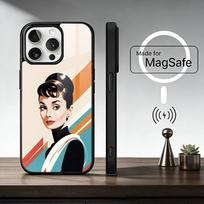 Actress A-Audrey Hepburn Phone Case For iPhone17,16,15,14,13,12,11 Plus,Pro Max For Magsafe Wireless Charging iPhone16PROMAX black