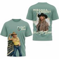 Naujas Miranda Lambert atvirukas iš Teksaso 3D marškinėlis Visų dydžių S iki 5XL 2F985 XXXL gray