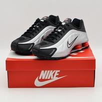 HQ1988-002 Nike Shox R4 Metallic Silver Red (2025) (Men's) 9.5 black