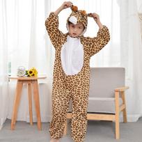Vaikų gyvūno vištos vaidmenų žaidimo pižama vientisas kostiumas scenos pasirodymui Giraffes,130cm brown