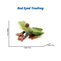 Frogs Collection Rana Bullfrog Treefrog Hornedfrog Toad Squishy Frog Rainforest Animal Figurines Action Figure Toy Kids Gifts beige