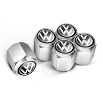 New 4 pcs Metal Car Wheel Valve Caps Stem Covers for VW Volkswagen Golf Polo Passat Tiguan Touran Jetta Accessories