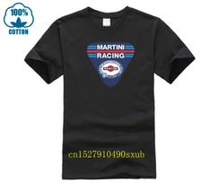 Martini Racing T Shirt Men Cotton Summer Short Sleeve Tshirt Man Tops Tee S-4XL M black