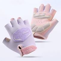 Kids' Breathable Non-Slip Shock-Absorbing Sports Gloves for Cycling and Fitness Medium (M) white