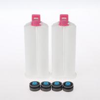 50Ml Two Component Ab Epoxy Sealant 1:1 Applicator Glue Adhensive Squeeze Dispenser Mixed Tube Dental Glue Cylinder rožinė