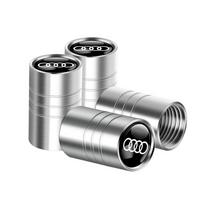 4Pcs Tyre Valve Cover Metal Car Tire Wheel Stem Air Valve Cap for AUDI OOOO AUTTRO TT RS S SLIEN Emblem Auto Refti Accessoories
