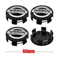 4 VNT. 54 MM/60 MM Nissan Originalioms Ratlankių Gaubtuvėms Automobilio Ratų Centrinėms Gaubtuvėms Ženklelis Padangai Nismo Qashqai Tiida Note X-trail Juke Priedai black