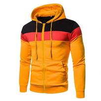 Mens Casual Hoodie Sweatshirt Gym Workout Winter Loose Fit Cotton Blend Long Sleeve Pullover Large geltona