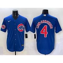 Chicago Cubs MLB Embroidered Baseball Jersey Unisex Fan Apparel Team Sportswear 4 Navy Blue - L