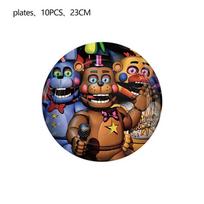 FNAF Five Nights Freddyed Birthday Party Decorations Balloons Plate Banner Tableware Set for Baby Shower Party Favors Kids Gifts Other