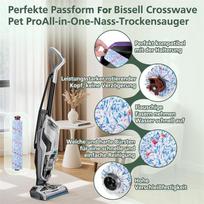 Multi-Surface Brushes 1868 + Filters 1866 For Bissell Crosswave 17132 2225N 2582N 25821 2519 Vacuum Parts gray