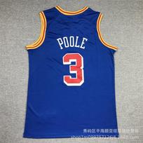 Embroidered Golden State Warriors Jersey 3 Jordan Poole Basketball Uniform Men Women Sportswear XXL