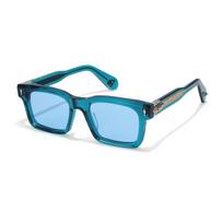 2026 Nauji JMM akinių rėmeliai, turkio spalvos, dideli kvadratiniai rėmeliai, rankų darbo, prabangūs, madingi, unisex akiniai nuo saulės Blue frame, blue lens white