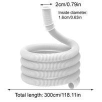 3 M/4M/5M Portable Air Conditioner Drain Hose Flexible Leakproof Tube with Clamp AC Water Drain Hose for Window Mini Split Unit