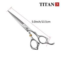 TITAN Professional Barber Tools Hair Scissor Cutting Thinning Hairdressing Shear 5.0/5.5/6.0/6.5 Inch Japan 440C Steel gray