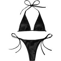 Nauji maudymosi kostiumai Seksualūs Europos ir Amerikos Bikini Paplūdimio Kostiumas Bikini Mada Skeltas Maudymosi Kostiumas 38/6/M black
