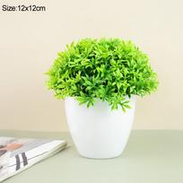 Dirbtiniai augalai vazonuose Žali Bonsai Mažas Medelis Žolės Augalai Vazonas Ornamentas Netikros Gėlės Namų Sodo Dekoravimui Vestuvių Vakarėliui green