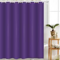 Vandeniui atspari PEVA dušo užuolaida su kabliukais, vienspalvė, sutirštinta ir be skylių voniai 90x180cm violetinė