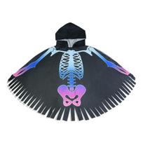 Helovino skeletas pončas su gobtuvu skeletas pelerinas Helovino vakarėlio kostiumas Cosplay apranga vaikams suaugusiems 1pc įvairiaspalvis