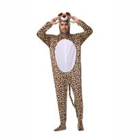 Halloween adult couple cartoon animal onesie leopard role-playing costume M beige