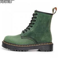 Martin boots high-top tooling boots women's head layer Crazy Horse brown short boots men's and women's leather boots round head 48 gray