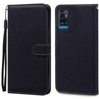 Dėklas ZTE Blade A71, minkštas silikoninis piniginės tipo atverčiamas odinis dėklas ZTE Blade A71, minkštas galinis dangtelis, Coque Fundas, korpusas For ZTE Blade A71 juoda