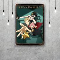 Šnipų šeima Dekoras Vintažiniai metaliniai ženklai Skardos ženklai Kapitono plakatas Dekoras Barui, Pubui, Klubui, Vyriškam urvui Sienų dekoracija 20x30cm（7.8x11.8inch） gray