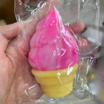 Needoh Nice Ice Cream Shaped Mochi Squishy Toy Cream Cone Surprise Stress Relief Fidget Squishes Party Gifts for Friend Gift pink