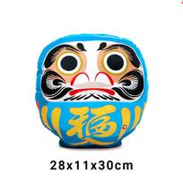 1PC Japanese Daruma Lucky Cat Fortune Ornament Cushion Pillow Izakaya Tatami-style Decor Traditional Japanese Style Decoration black
